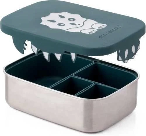 Fiambrera de Acero Inoxidable Classic Bento Box Dino teal – Eco Rascals