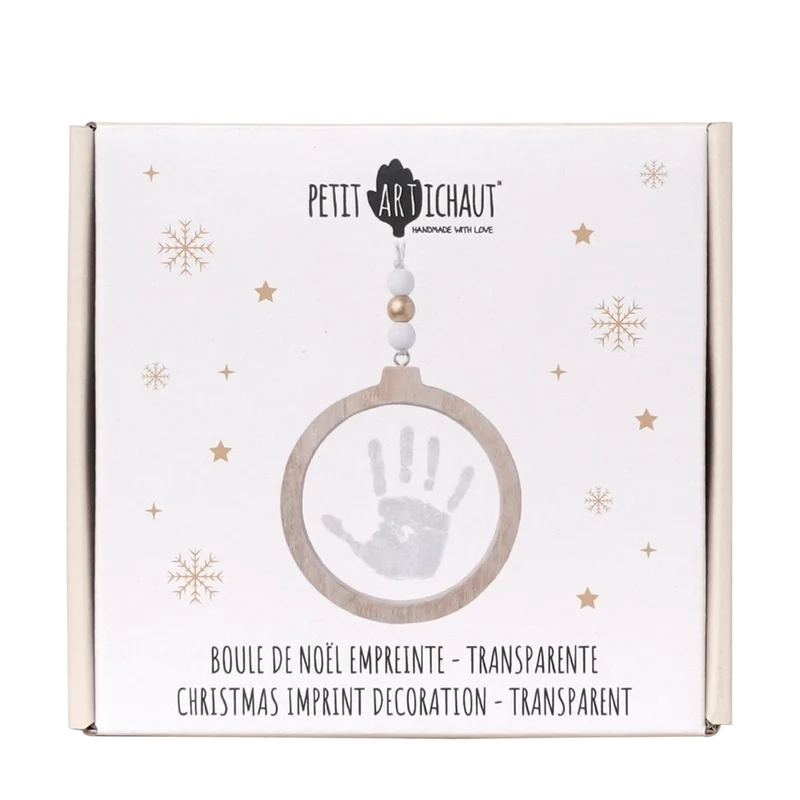 Bola de Navidad con huella – Transparente · Petit Artichaut
