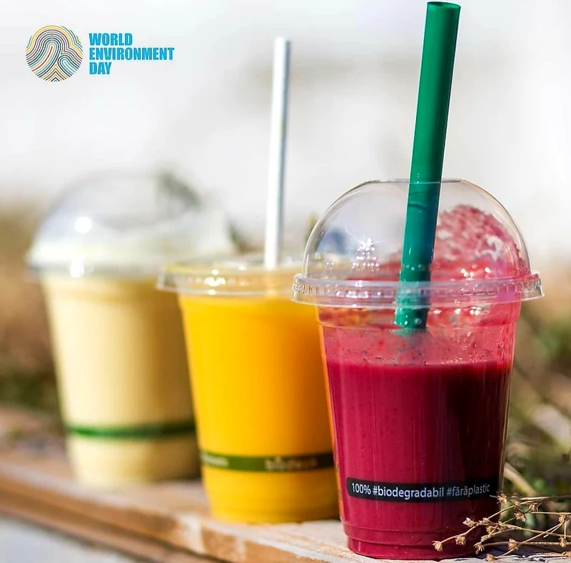 Tapa Compostable Cúpula con Agujero para vaso Compostable de 300 y 400ml