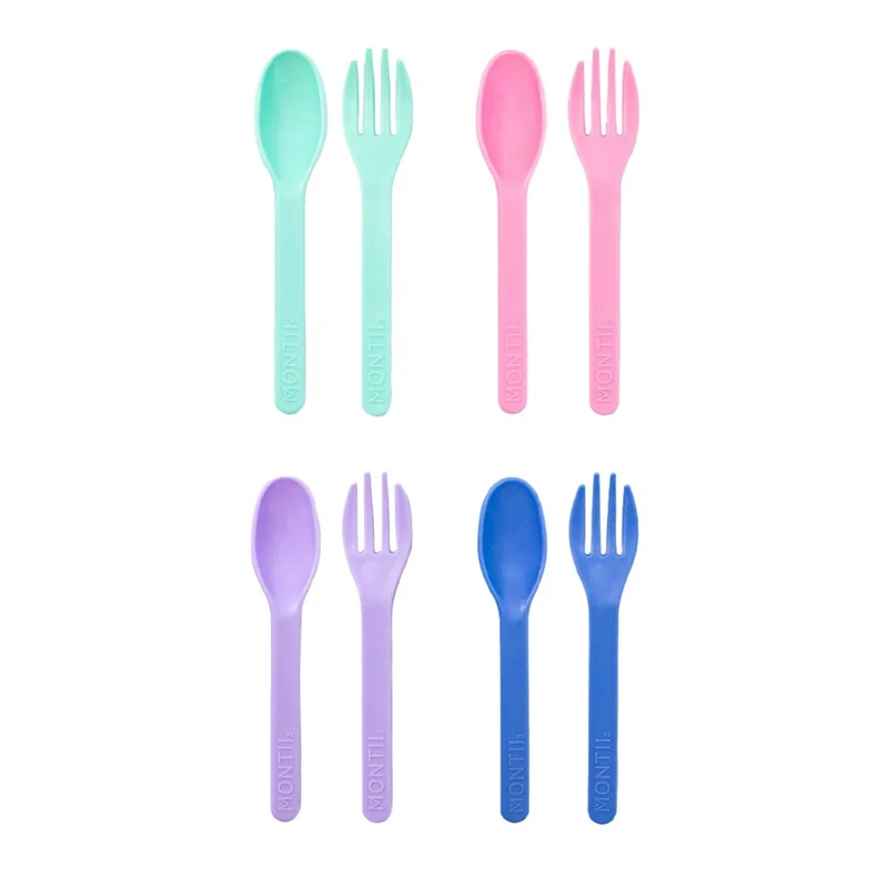 Set de Cuchara y Tenedor MontiiCo - Pastel