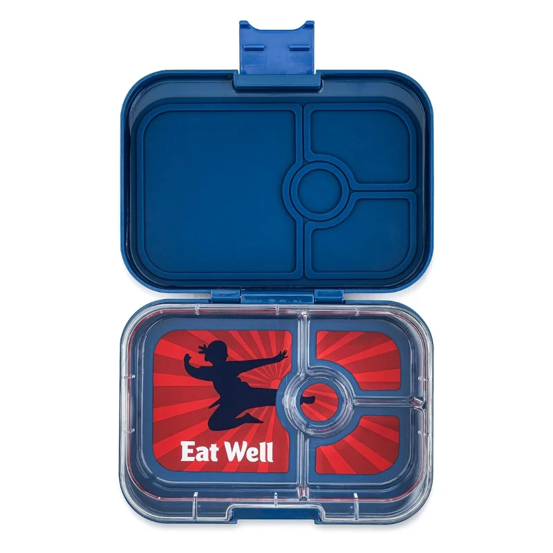 Fiambrera Yumbox Panino 4 secciones - Ninja Blue Kung Fu