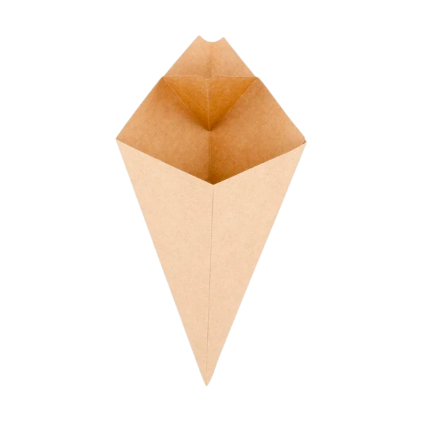 Cono Kraft con espacio para Salsa 16,5x19,5cm