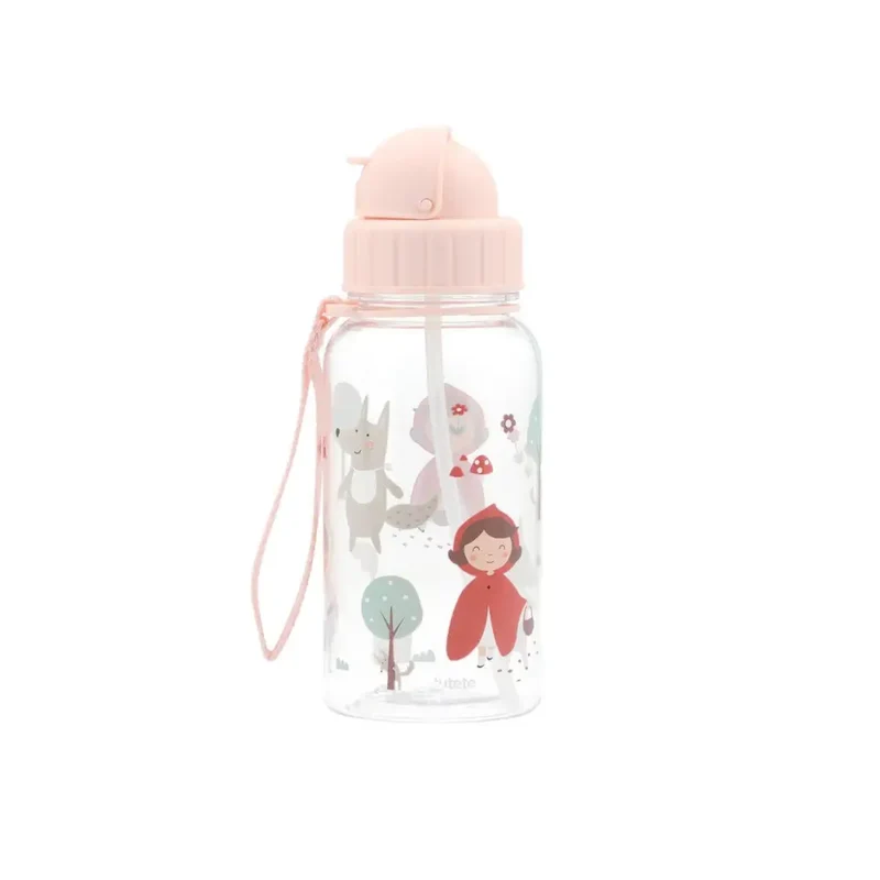 Botella con pajita 500ml - Little Red
