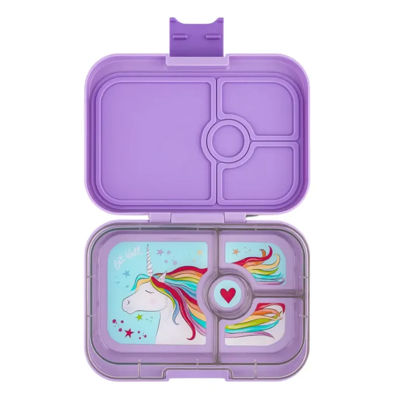 Fiambrera Yumbox Panino 4 secciones - Lavande Purple Unicorn