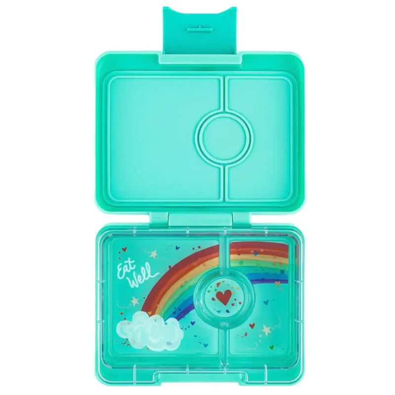 Fiambrera Yumbox Snack 3 secciones - Miami Aqua Rainbow