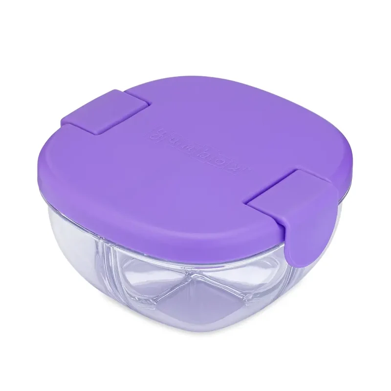 Fiambrera Bol hermético para Snacks Yumbox 3 secciones - Morado