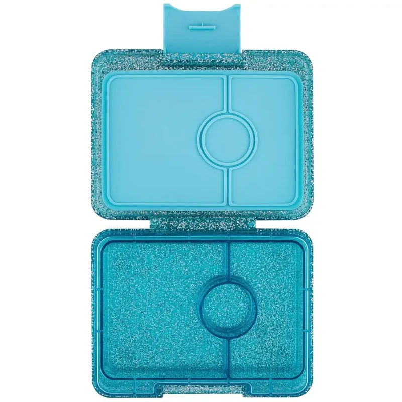 Fiambrera Yumbox Snack 3 secciones - Twinkle Aqua Glitter