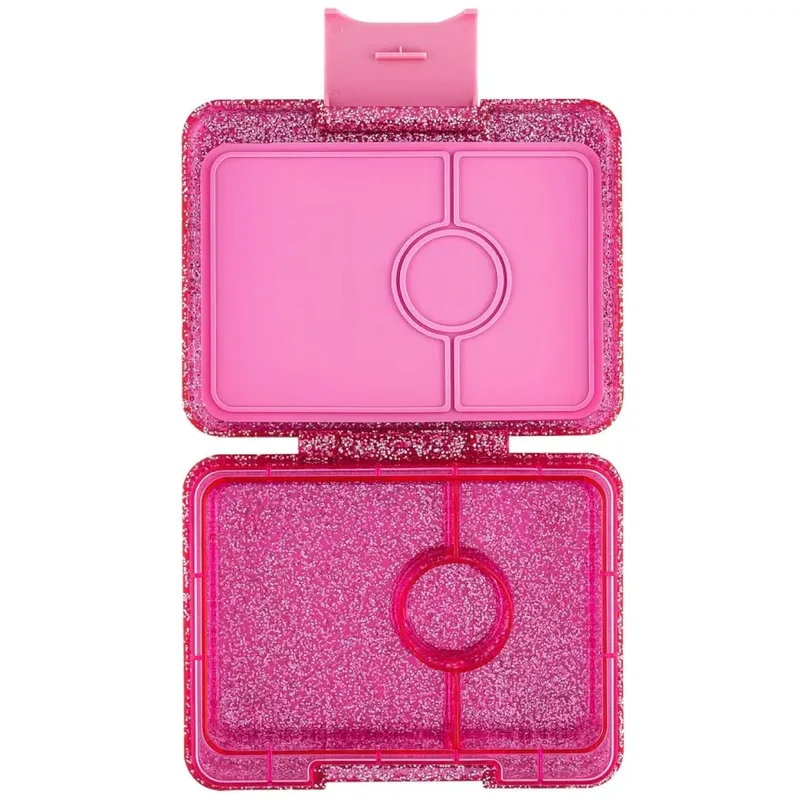 Fiambrera Yumbox Snack 3 secciones - Sparkle Pink Glitter