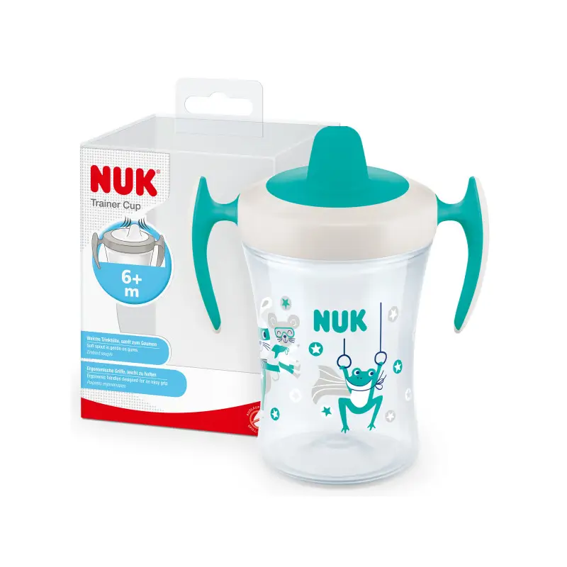 Nuk Trainer Cup Vaso De Aprendizaje +6 Meses Verde, 230 ml