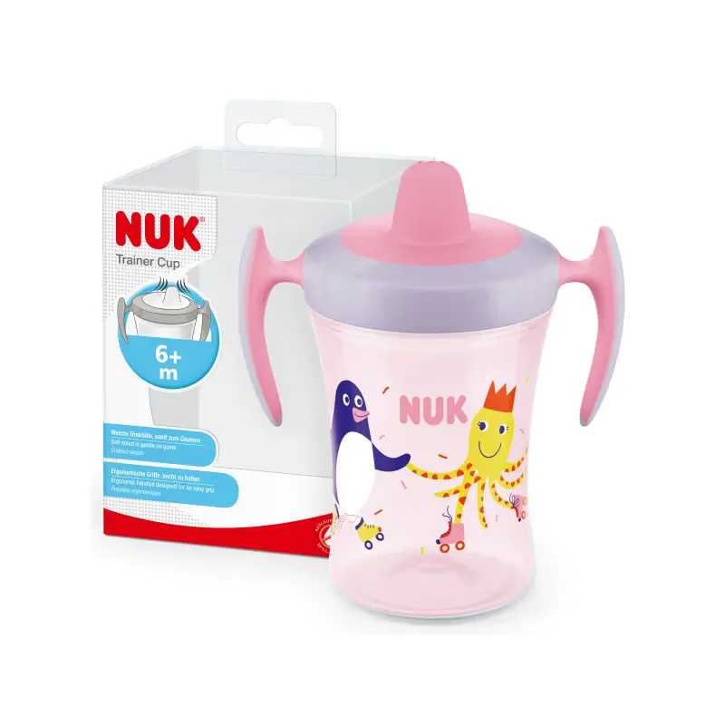 Nuk Trainer Cup Vaso De Aprendizaje +6 Meses Rosa, 230 ml