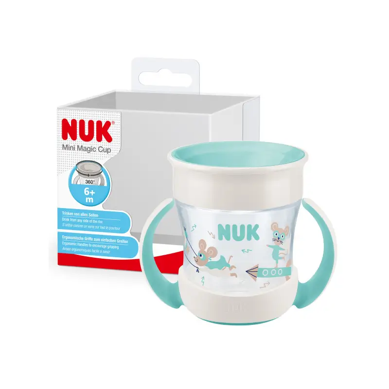 Nuk Mini Magic Cup Vaso De Aprendizaje +6 Meses Verde, 160 ml