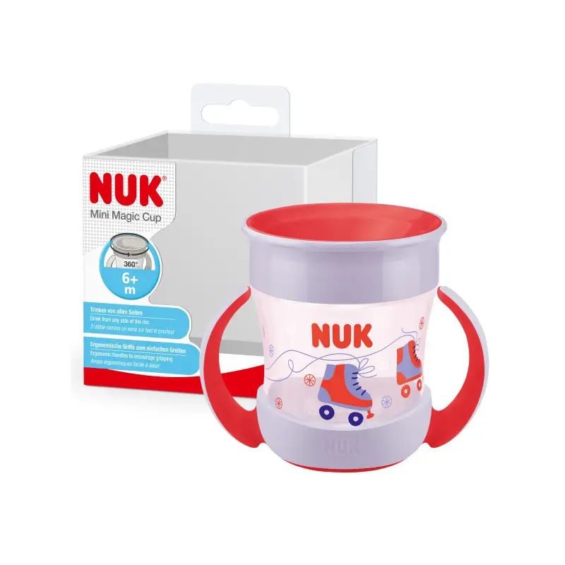Nuk Mini Magic Cup Vaso De Aprendizaje +6 Meses Roja, 160 ml