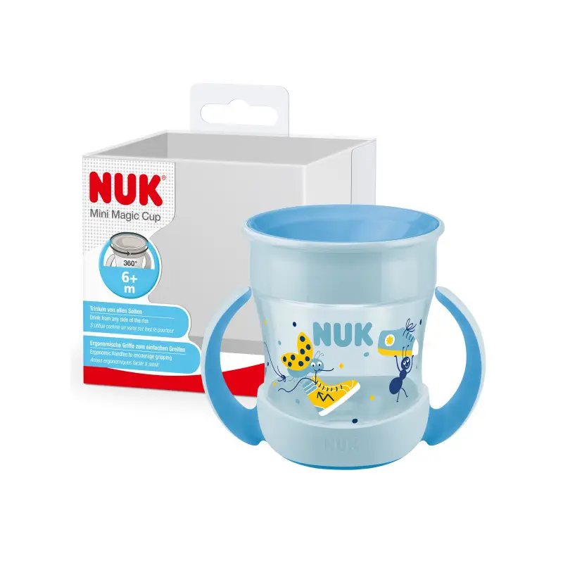Nuk Mini Magic Cup Vaso De Aprendizaje +6 Meses Azul, 160 ml