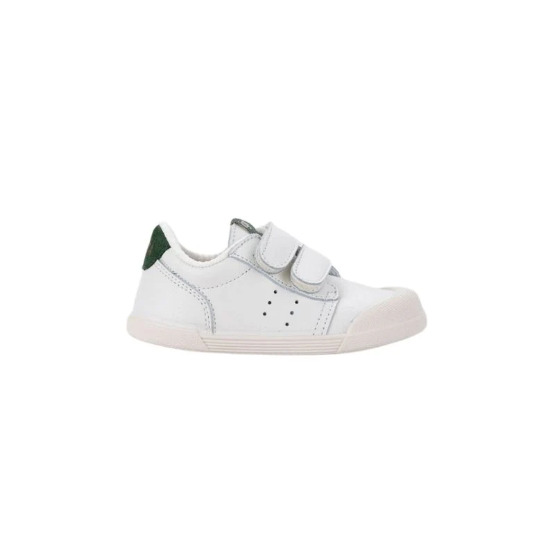 Zapatilla Blanca respetuosa TENNIS BLANCO VERDE MUSGO