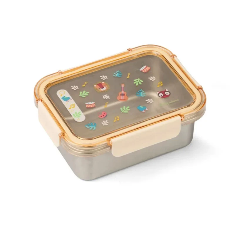 Caja de almuerzo grande Acero hermética Jack El Léon amarilla