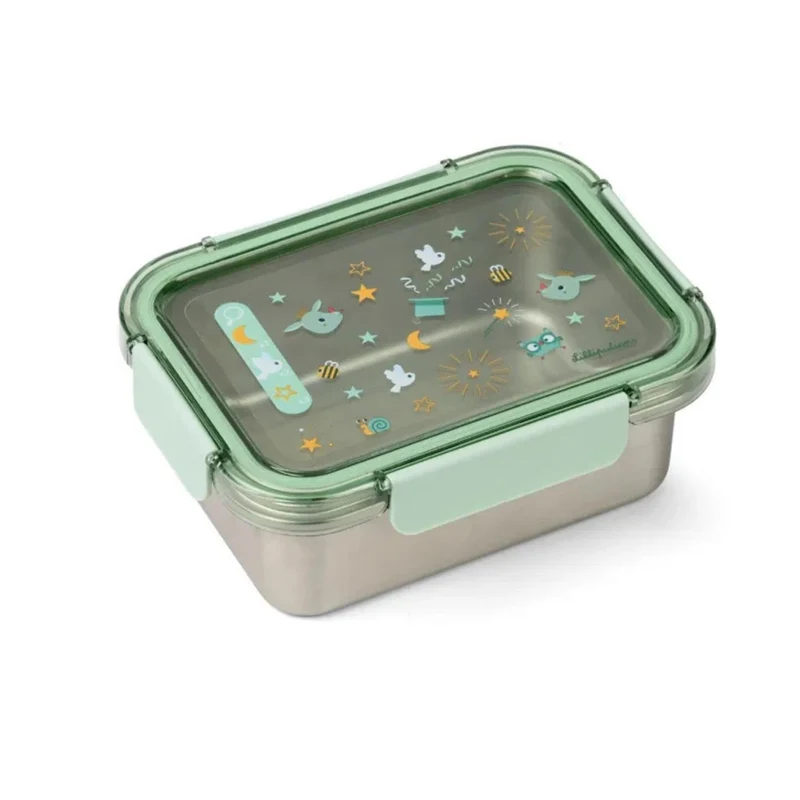Caja de almuerzo grande Acero hermética Dragón Verde