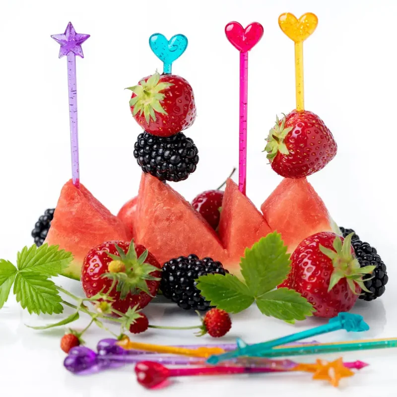 Pinchos para brocheta de frutas Torune - Purpurina x12