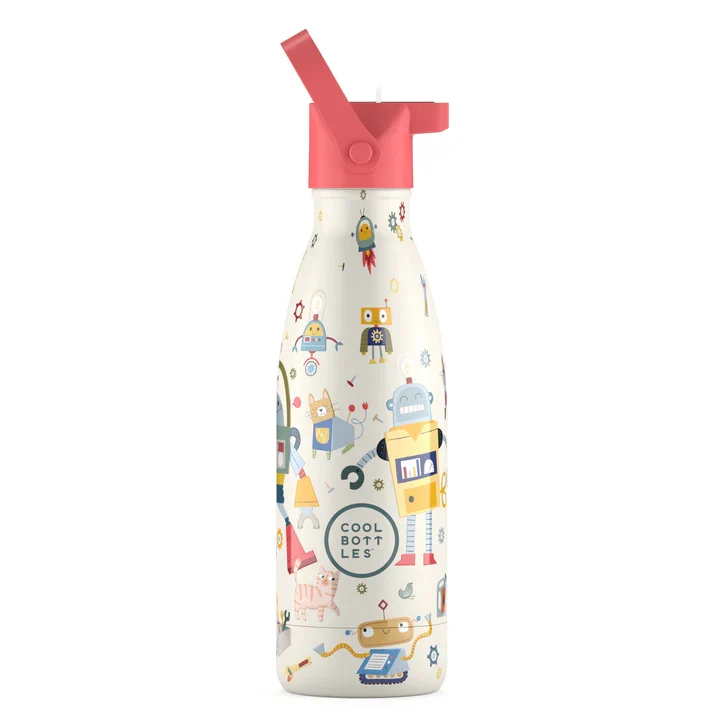 Botella Acero Térmica Kids Messy Robots 350ml - COOL BOTTLES