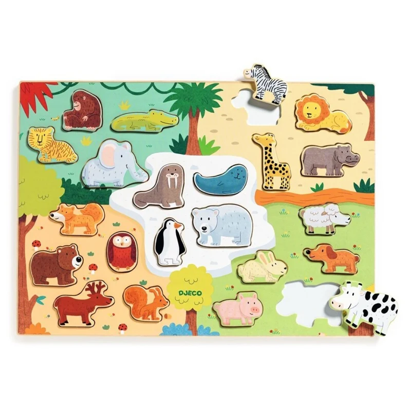 Maxi Encajable Puzle Animales - DJECO