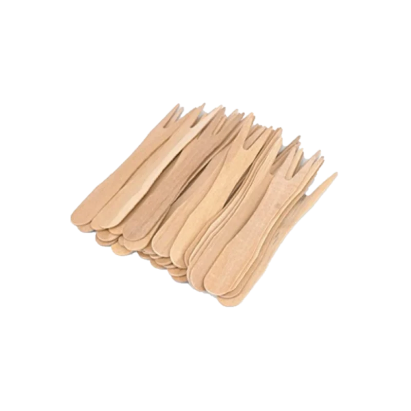 Mini Tenedor de Madera 8,5 cm