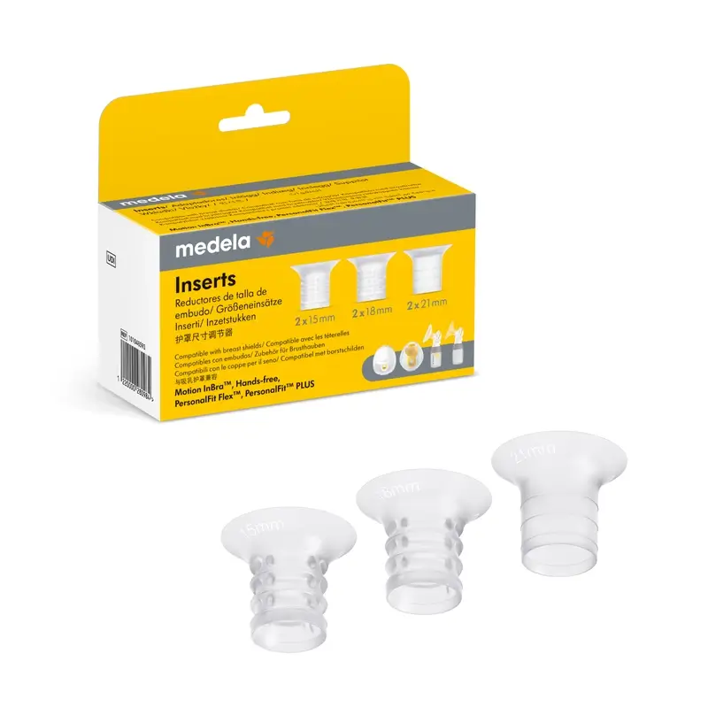Medela Insertos Reductores de Embudo 15, 18 y 21 mm