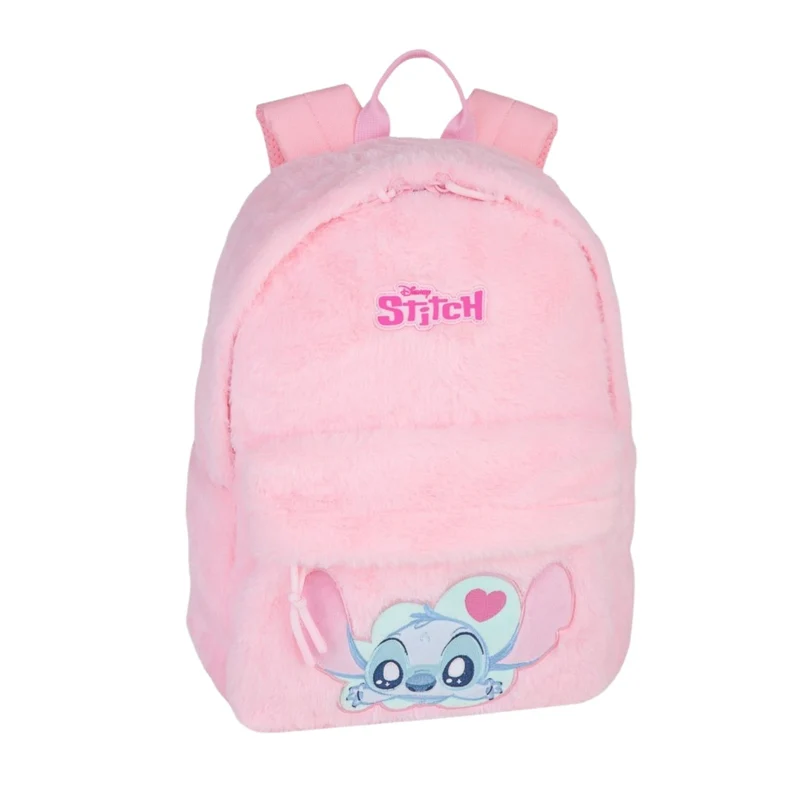 Mochila Escolar Stitch pink Fluffy