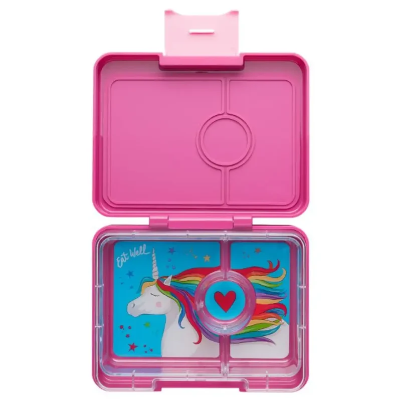 Fiambrera Yumbox Snack 3 secciones - Malibu Purple Magical Unicorn