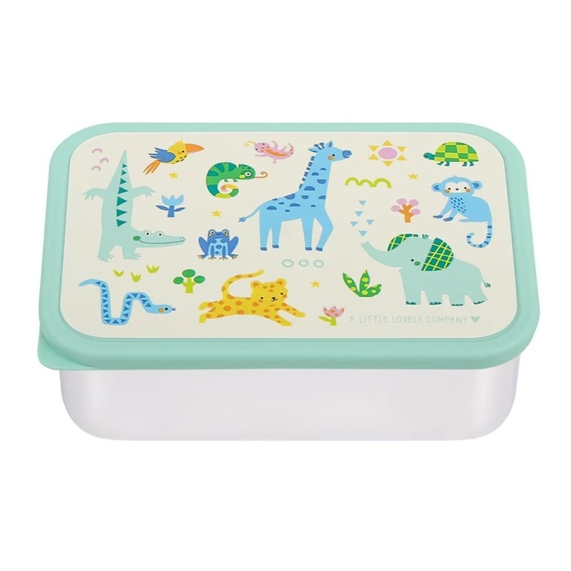 Caja Almuerzo Acero Jungla - LITTLE LOVELY