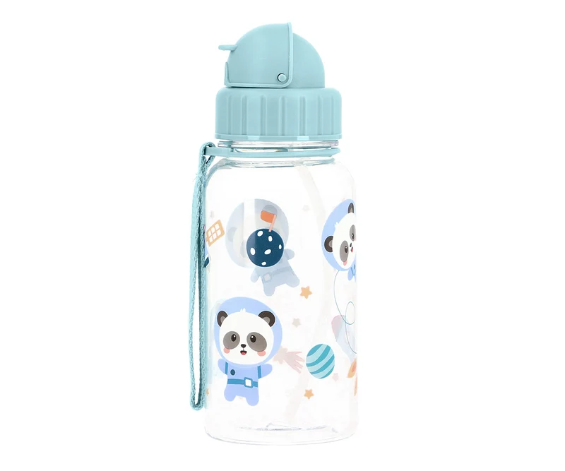 Botella Plástico Personalizable Pandas in the Space (astronautas) 500ml
