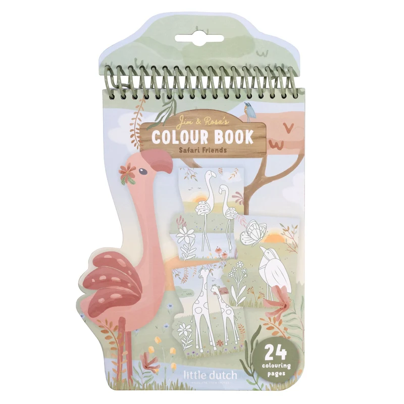 Libro colorear espiral flamenco · Little Dutch