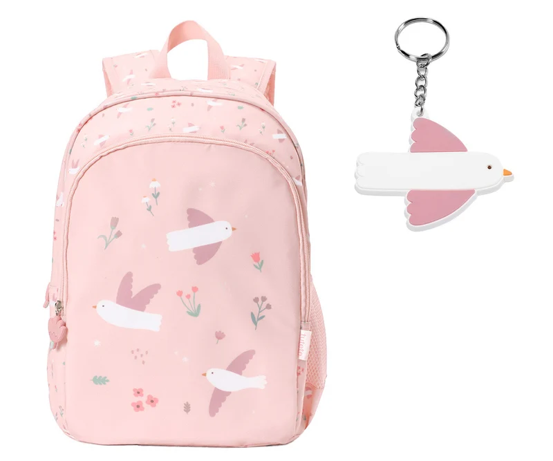 Mochila A4 + Llavero Personalizable Blossom Birds - TUTETE