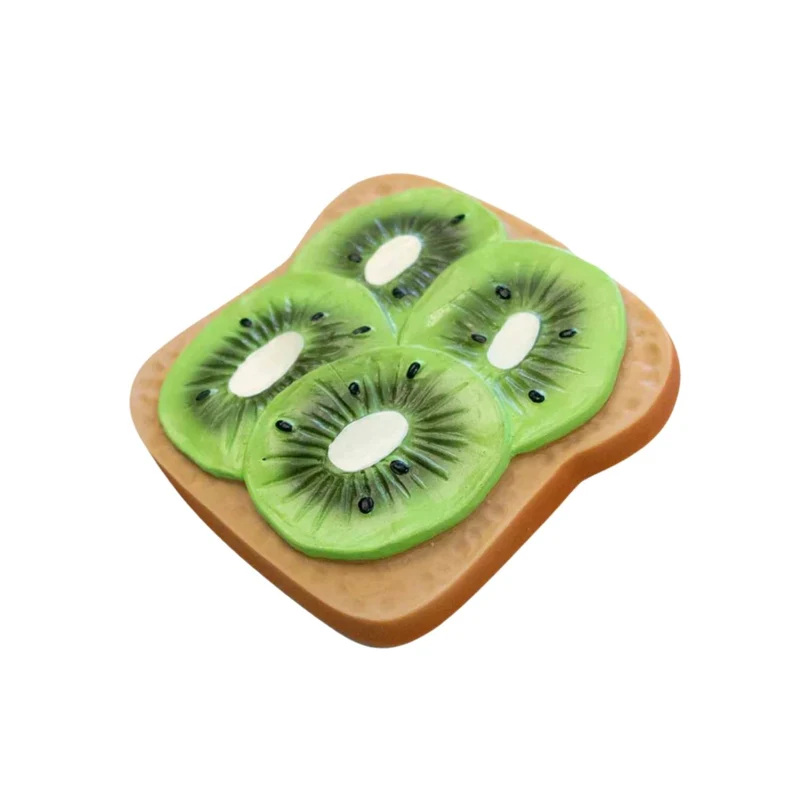 Mordedor sensorial bebé Tostada Kiwi de Caucho Natural