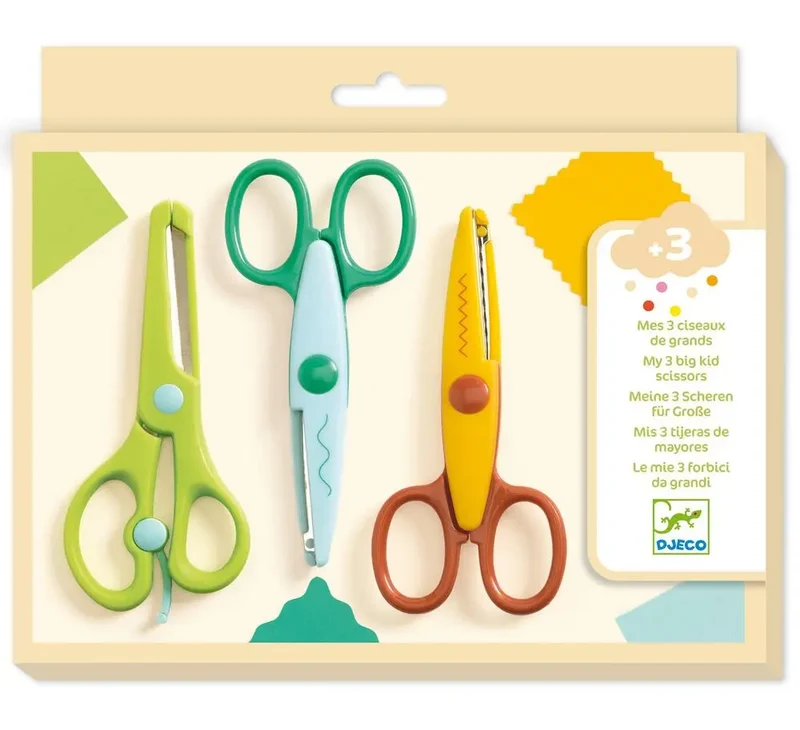 Kit 3 tijeras para manualidades · DJECO