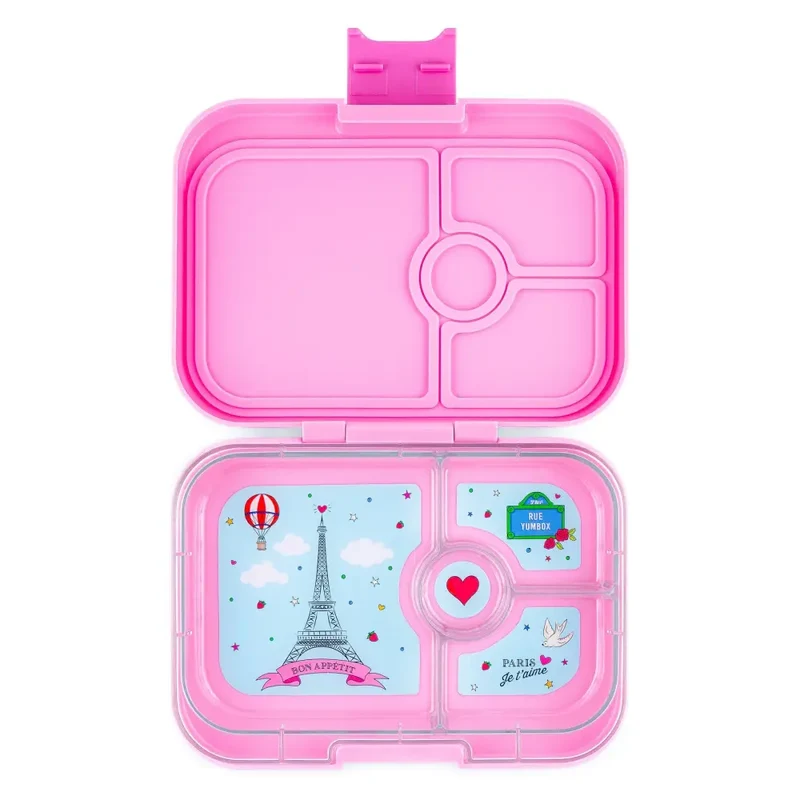 Fiambrera Yumbox Panino 4 secciones - Fifi Pink Paris Je t'aime