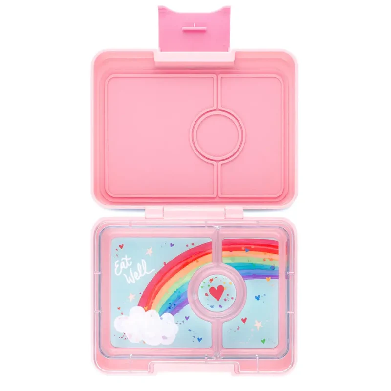 Fiambrera Yumbox Snack 3 secciones - Coco Pink Rainbow