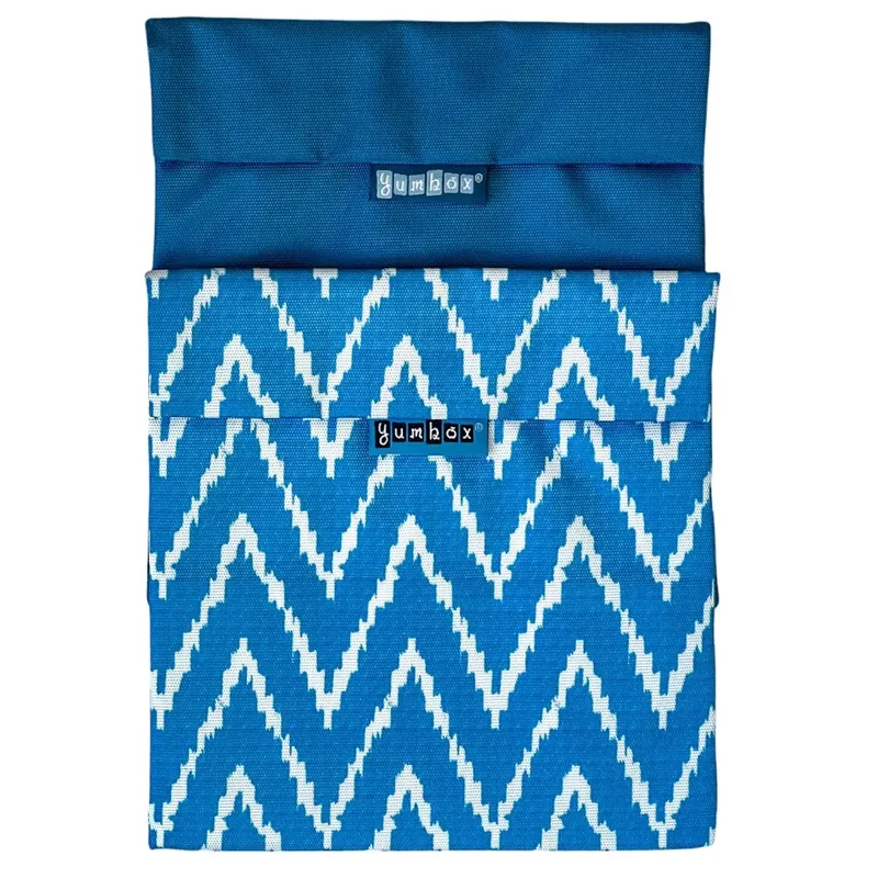 Fundas para Sándwich reutilizable Set de 2 Yumbox - Aqua & Zig Zag