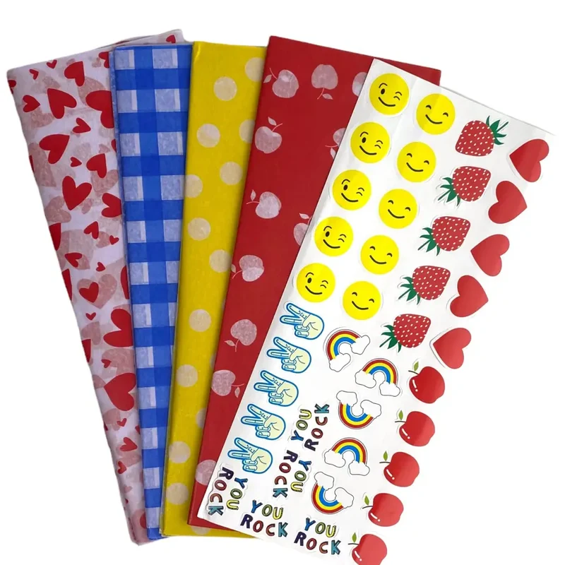 Papel para envolver bocadillos Yumbox - Corazones