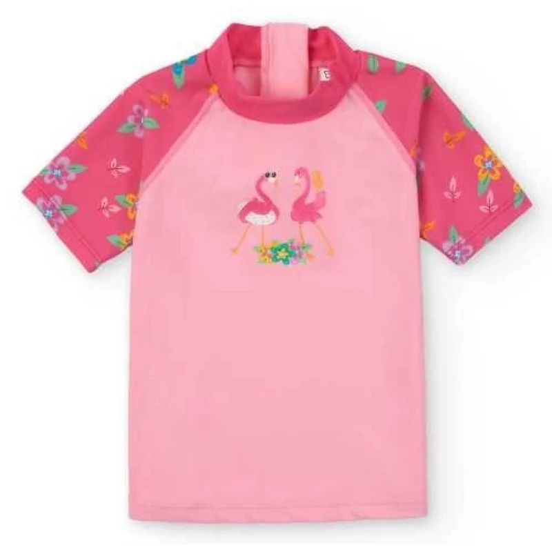 Camiseta Solar Manga Corta Flamingos - BTBOX