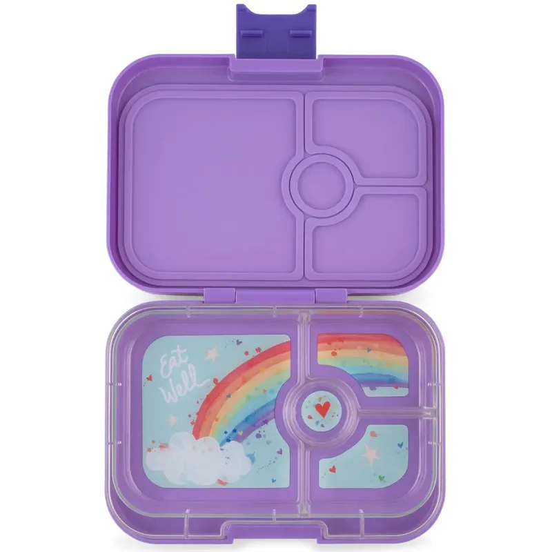 Fiambrera Yumbox Panino 4 secciones - Dreamy purple Rainbow