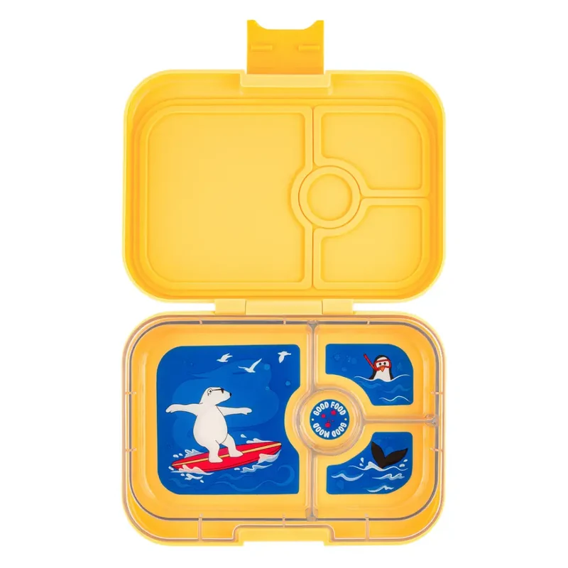 Fiambrera Yumbox Panino 4 secciones - Yoyo Yellow Polar Bear