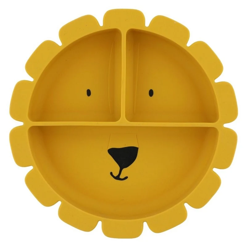 Plato compartimentado de silicona con ventosa - Mr. Lion