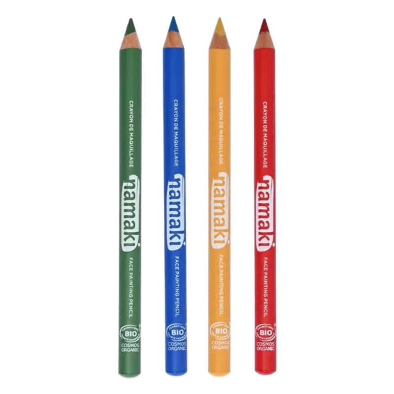 Set 4 Lápices Finos Maquillaje Namaki Verde/Azul/Amarillo/Rojo