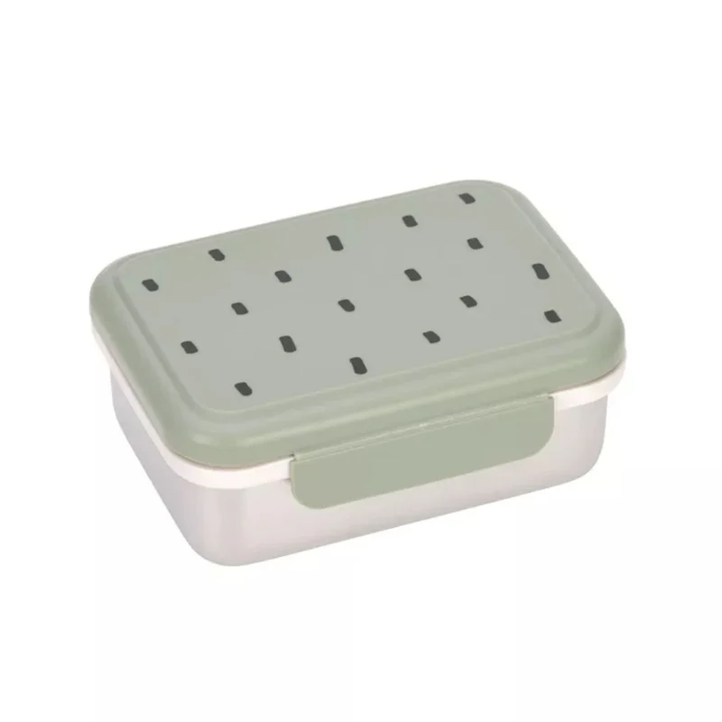 Fiambrera Acero Inoxidable Happy Prints Olive