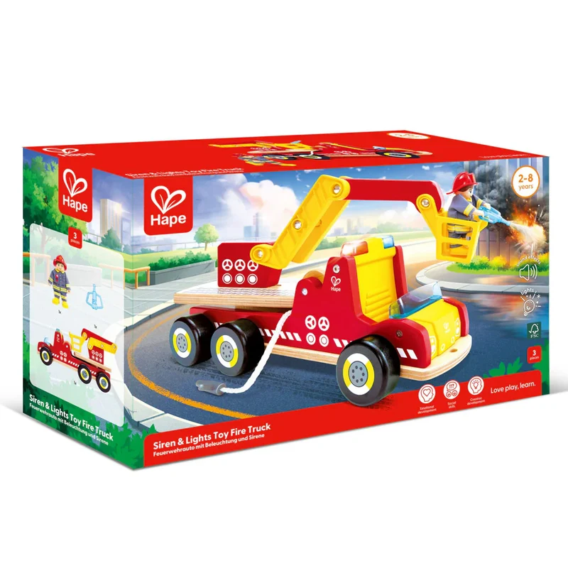 Camión de bomberos con sirenas y luces · Hape