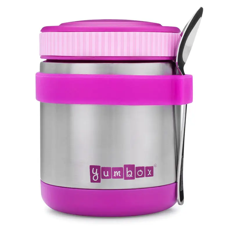 Termo para sólidos de acero inoxidable con cuchara Yumbox Zuppa - Bijoux purple