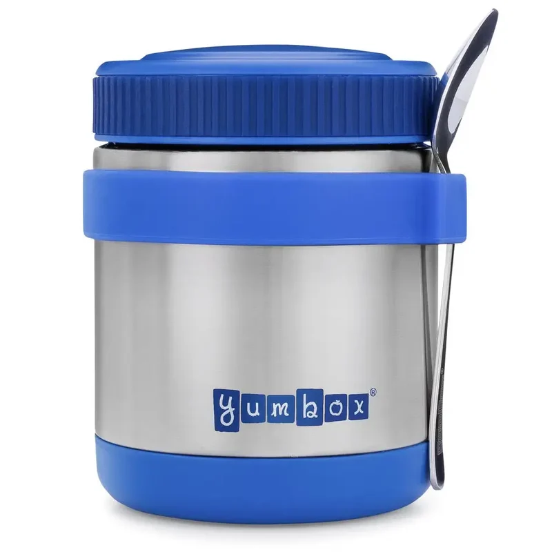 Termo para sólidos de acero inoxidable con cuchara Yumbox Zuppa - Neptune blue