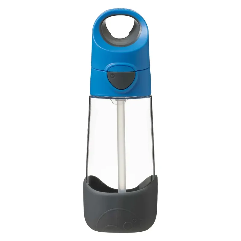 Botella con Pajita B.Box 450ml - Blue Slate