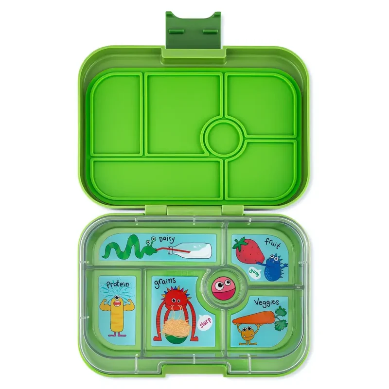 Fiambrera Yumbox Original 6 secciones - Matcha Green Funny Monsters