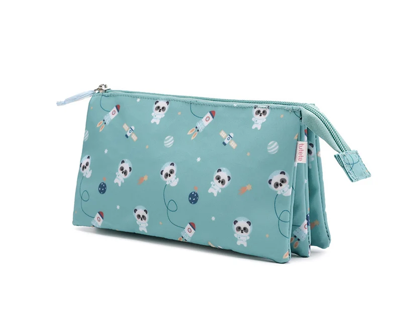 Estuche 3 compartimentos Pandas in Space