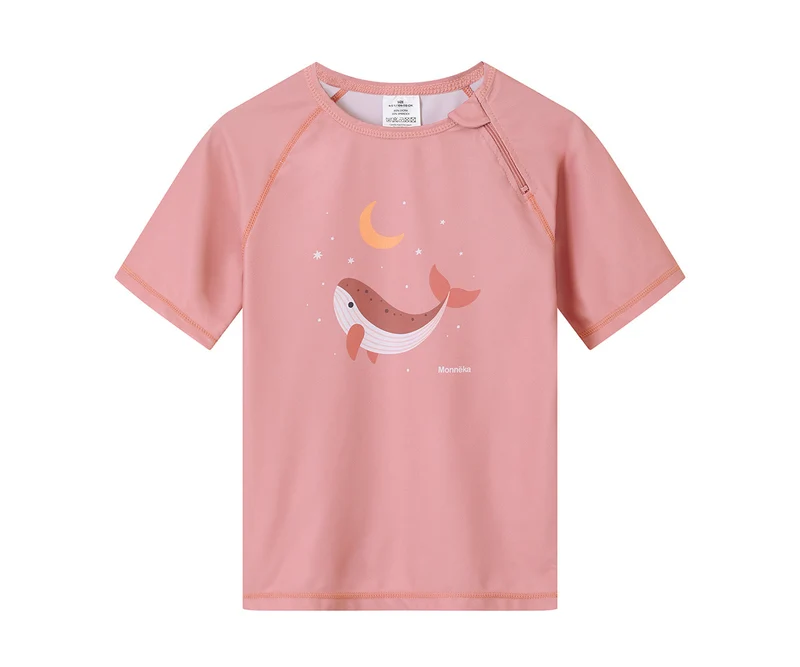 Camiseta con Protección Solar Whale Pink - MONNEKA